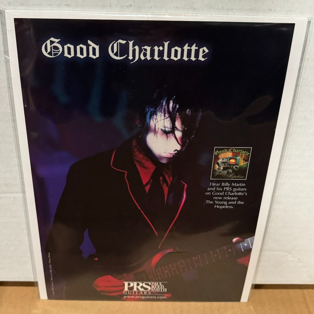 Billy Martin of Good Charlotte - PRS Guitars - 2003 Print Advertisement